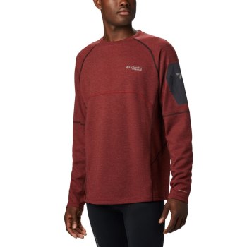 Columbia Sweater Heren, Mount Defiance Long Sleeve Crew Neck Big Rood Zwart, 31LHDZPGQ